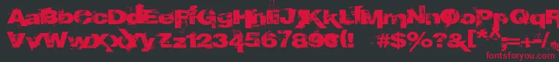EpoXY histoRy Font – Red Fonts on Black Background