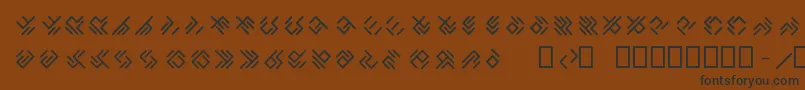 フォントEPTA GLYPHS  – 黒い文字が茶色の背景にあります