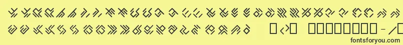 EPTA GLYPHS  Font – Black Fonts on Yellow Background