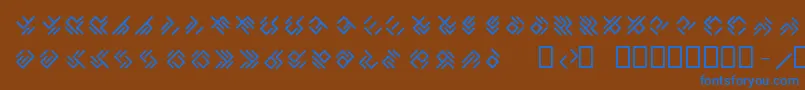 EPTA GLYPHS  Font – Blue Fonts on Brown Background