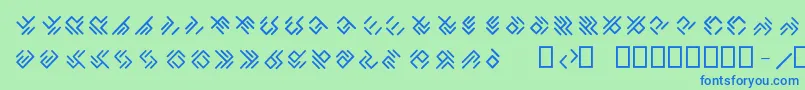EPTA GLYPHS  Font – Blue Fonts on Green Background