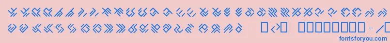 EPTA GLYPHS  Font – Blue Fonts on Pink Background