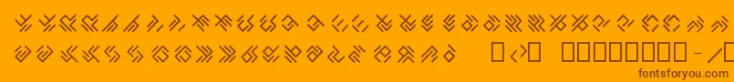 Шрифт EPTA GLYPHS  – коричневые шрифты на оранжевом фоне