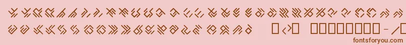 fuente EPTA GLYPHS  – Fuentes Marrones Sobre Fondo Rosa