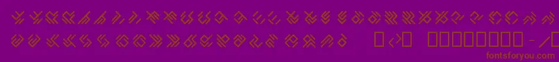 EPTA GLYPHS -Schriftart – Braune Schriften auf violettem Hintergrund