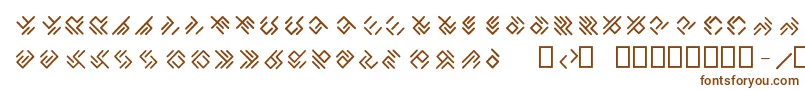 Шрифт EPTA GLYPHS  – коричневые шрифты на белом фоне