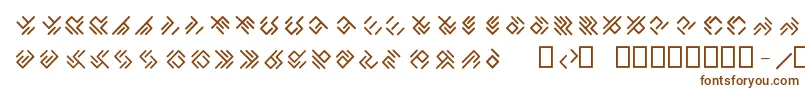 フォントEPTA GLYPHS  – 白い背景に茶色のフォント