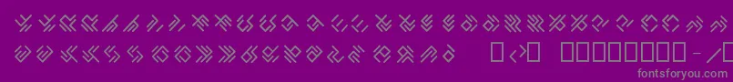 フォントEPTA GLYPHS  – 紫の背景に灰色の文字