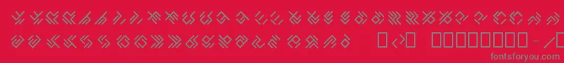 Czcionka EPTA GLYPHS  – szare czcionki na czerwonym tle