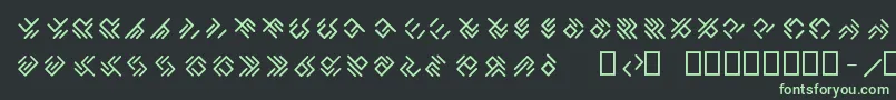 Police EPTA GLYPHS  – polices vertes sur fond noir