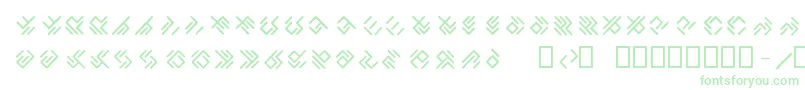 EPTA GLYPHS -Schriftart – Grüne Schriften