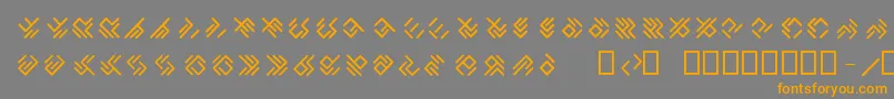 Fonte EPTA GLYPHS  – fontes laranjas em um fundo cinza