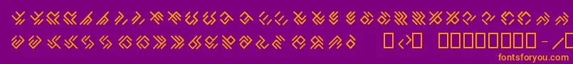 Шрифт EPTA GLYPHS  – оранжевые шрифты на фиолетовом фоне