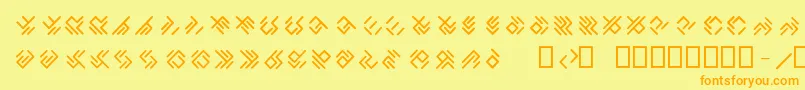 Шрифт EPTA GLYPHS  – оранжевые шрифты на жёлтом фоне