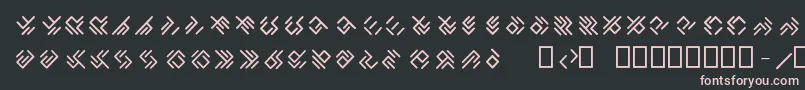 fuente EPTA GLYPHS  – Fuentes Rosadas Sobre Fondo Negro