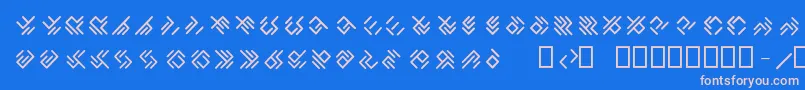 Шрифт EPTA GLYPHS  – розовые шрифты на синем фоне