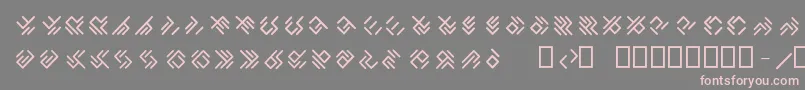 EPTA GLYPHS  Font – Pink Fonts on Gray Background