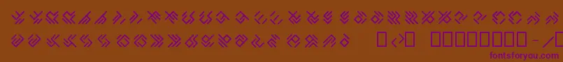 EPTA GLYPHS  Font – Purple Fonts on Brown Background