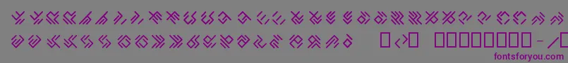 フォントEPTA GLYPHS  – 紫色のフォント、灰色の背景