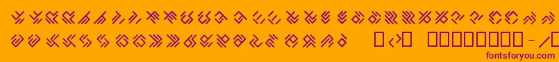 fuente EPTA GLYPHS  – Fuentes Moradas Sobre Fondo Naranja