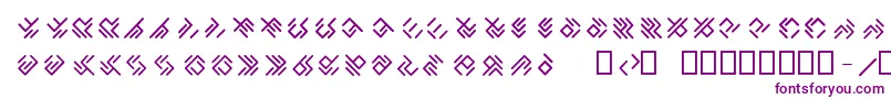 EPTA GLYPHS -fontti – violetit fontit valkoisella taustalla