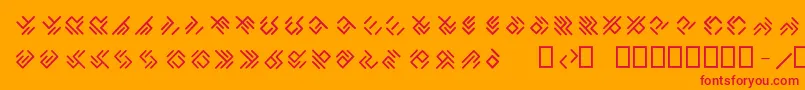 EPTA GLYPHS  Font – Red Fonts on Orange Background