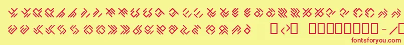 EPTA GLYPHS  Font – Red Fonts on Yellow Background