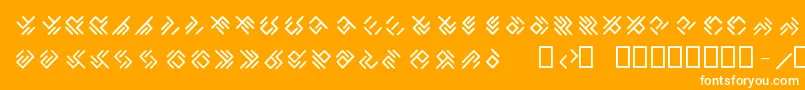 EPTA GLYPHS  Font – White Fonts on Orange Background
