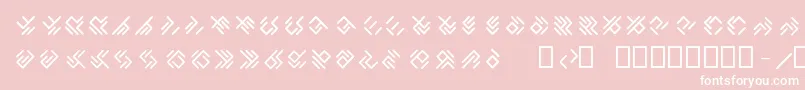 Fonte EPTA GLYPHS  – fontes brancas em um fundo rosa