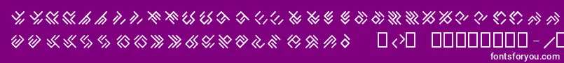 fuente EPTA GLYPHS  – Fuentes Blancas Sobre Fondo Morado