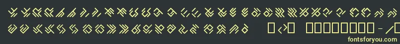 EPTA GLYPHS  Font – Yellow Fonts on Black Background