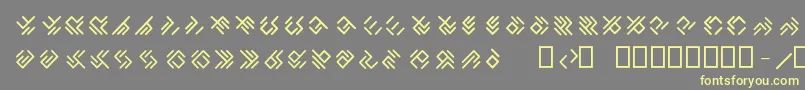 Fonte EPTA GLYPHS  – fontes amarelas em um fundo cinza