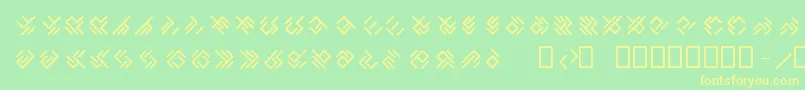 EPTA GLYPHS  Font – Yellow Fonts on Green Background