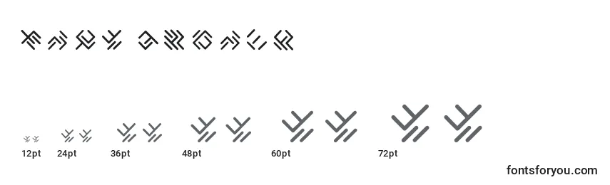 EPTA GLYPHS  Font Sizes