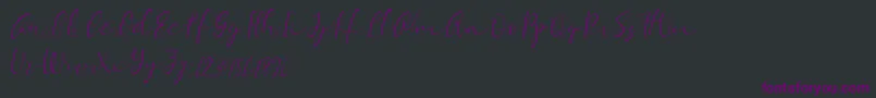 Шрифт Equalizer Script Demo – фиолетовые шрифты на чёрном фоне