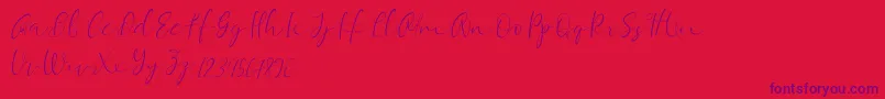 Equalizer Script Demo Font – Purple Fonts on Red Background