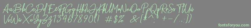 Equalizer Script Font – Green Fonts on Gray Background