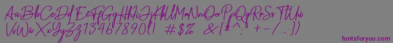 More about Equalizer Script Font Equalizer Script Font – Purple Fonts on Gray Background
