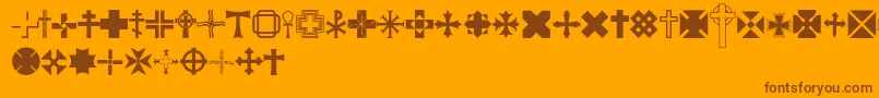 Equis Font – Brown Fonts on Orange Background