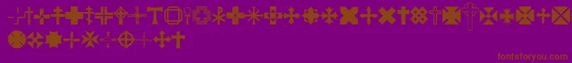 Equis Font – Brown Fonts on Purple Background