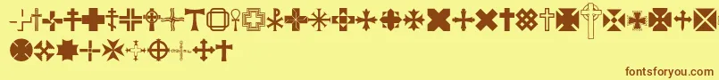 Equis Font – Brown Fonts on Yellow Background