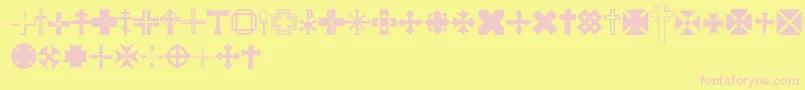 Equis Font – Pink Fonts on Yellow Background