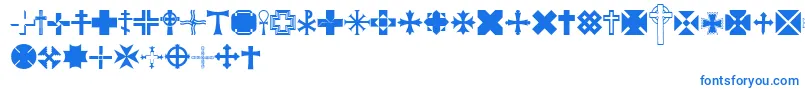 フォントEquis – 白い背景に青い文字