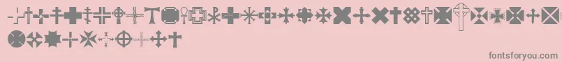 フォントEquis – ピンクの背景に灰色の文字
