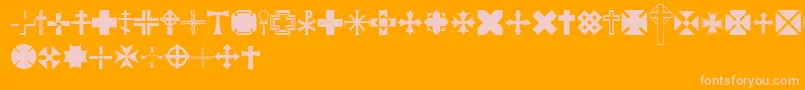 Equis Font – Pink Fonts on Orange Background