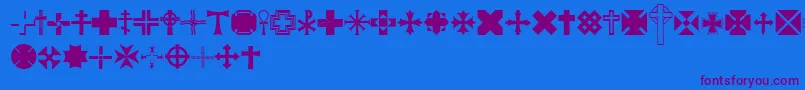 Шрифт Equis – фиолетовые шрифты на синем фоне