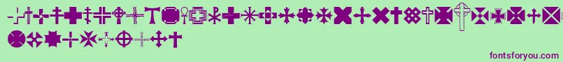Шрифт Equis – фиолетовые шрифты на зелёном фоне