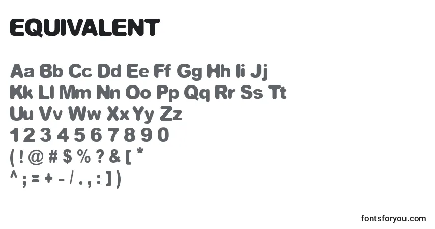 Шрифт EQUIVALENT – алфавит, цифры, специальные символы