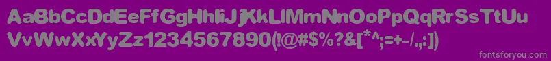 EQUIVALENT-fontti – harmaat kirjasimet violetilla taustalla