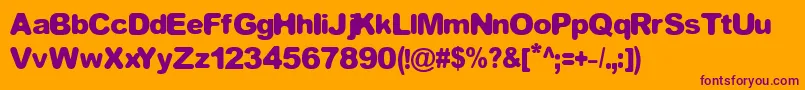 EQUIVALENT Font – Purple Fonts on Orange Background